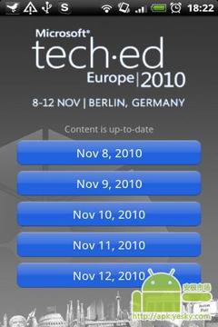 欧洲的TechEd2010会议截图
