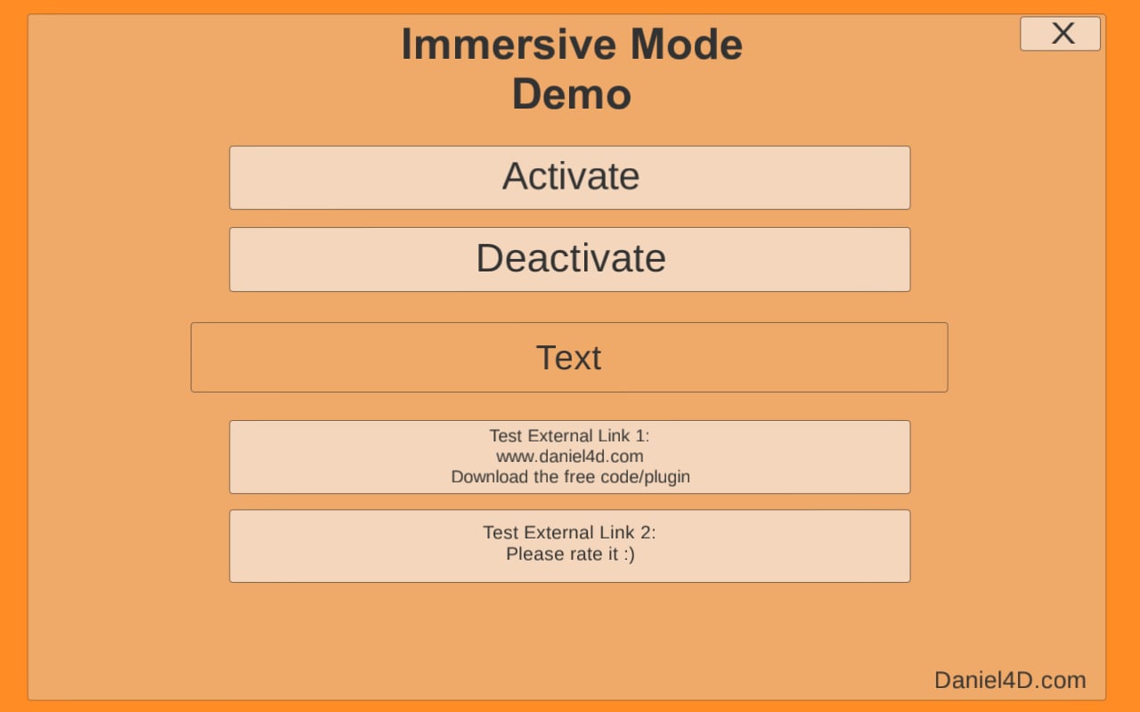 Immersive Mode - Unity P...截图1