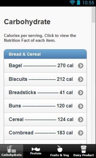 Calories Food Lists截图5