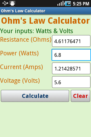 Ohm's Law Calculator截图4