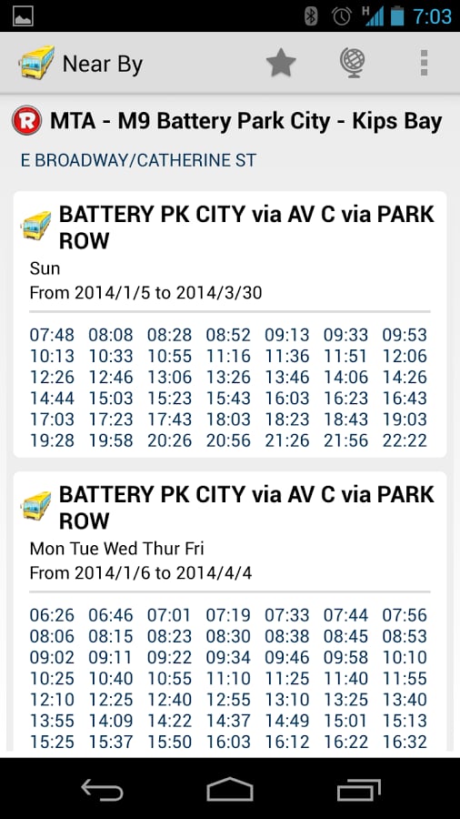 New York MTA Schedule截图4