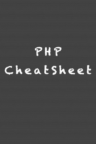 PHP CheatSheet截图1