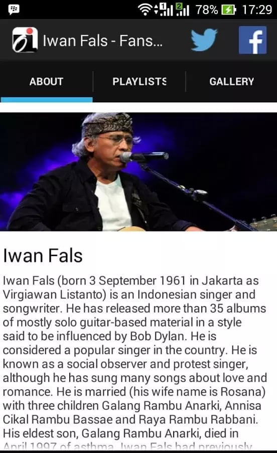 Iwan Fals - Fans App截图2