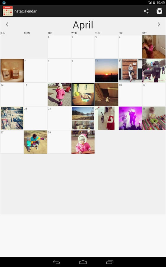 InstaCalendar Insta Pics截图7