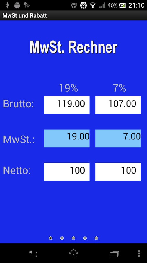 MwSt. und Rabatt Rechner截图4