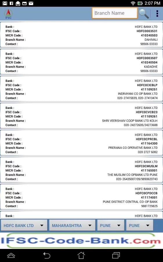 IFSC and MICR codes截图4