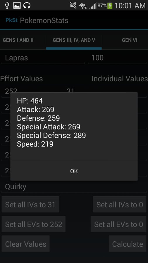 Pokemon Stat Calculator ...截图2