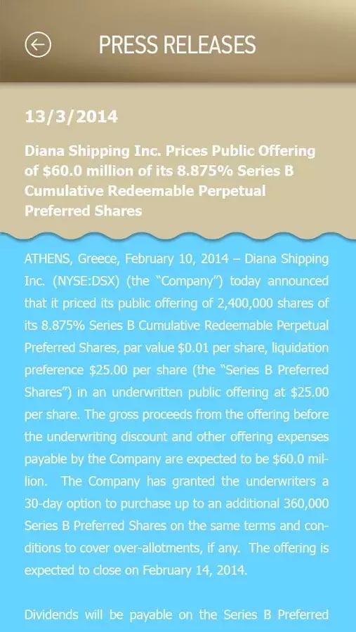 Diana Shipping Inc.截图3