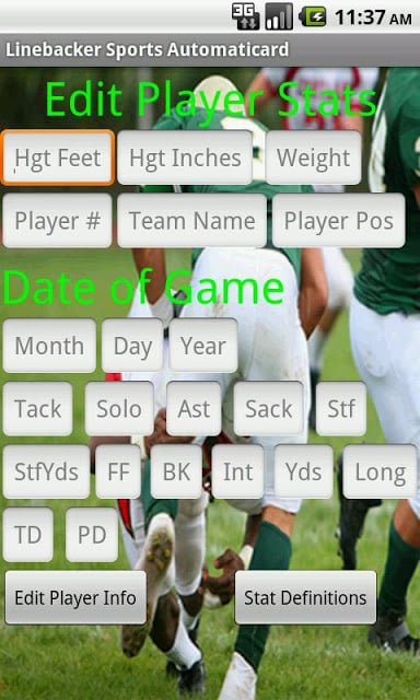 Linebacker Card Creator Free截图1