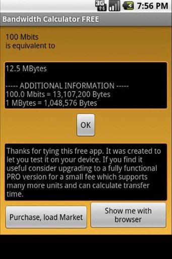 Bandwidth Calculator FREE截图4