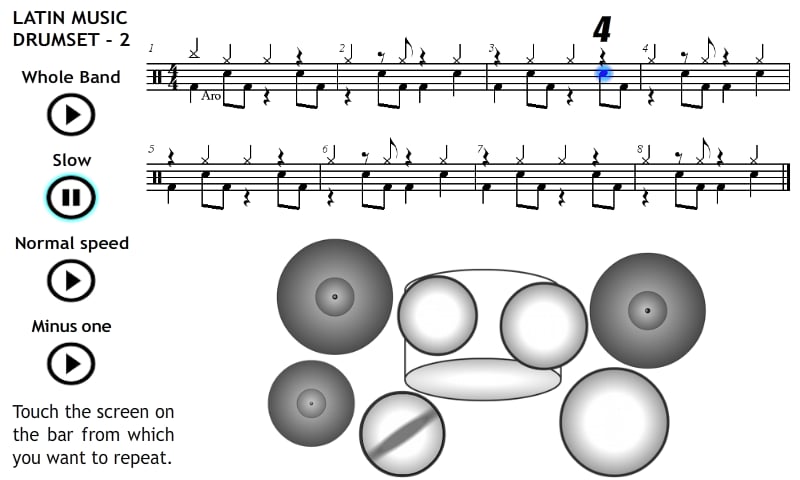 Play Drums Latin Music 2截图2