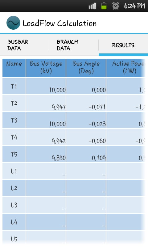 Power Flow Calculation截图1