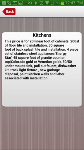 Remodeling Price List截图3