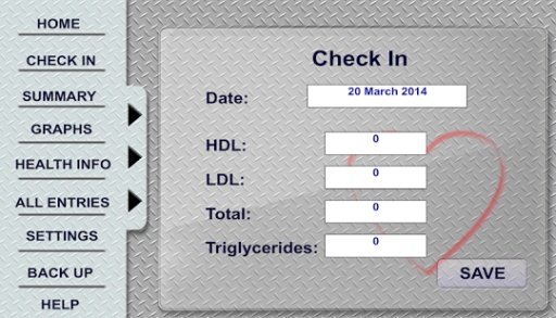 Cholesterol Tracker Tablet Edition截图4