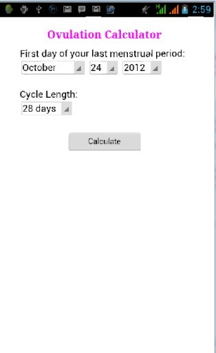 Ovulation Period Calculator截图1