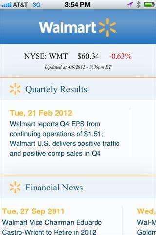 Walmart Investor Relations截图2