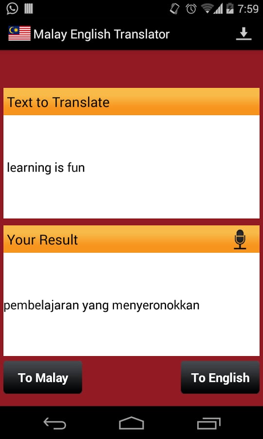 Malay English Translator截图5