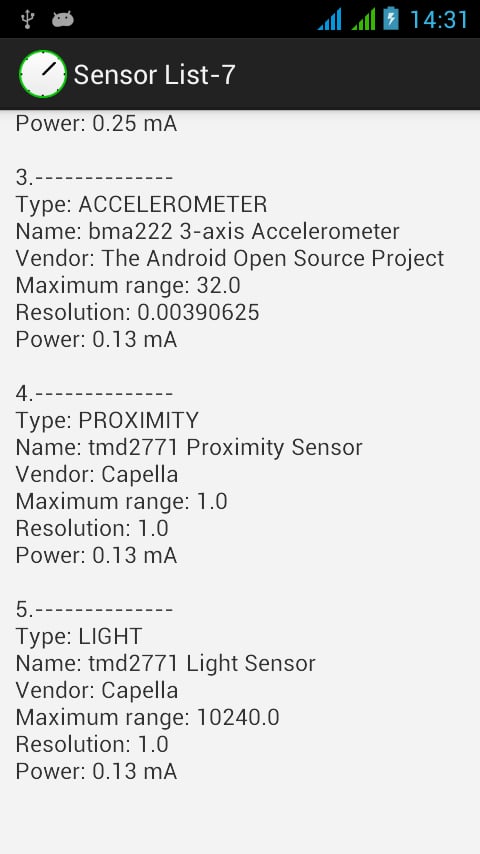 Sensor List-7截图1