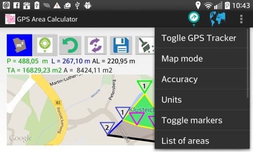 Area Distance Map GPS Tracker截图5