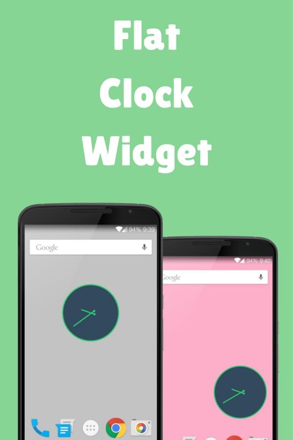 扁平时钟部件:Flat Clock Widget截图2