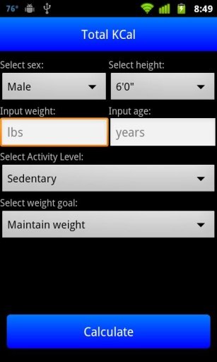 Total KCal Free截图4