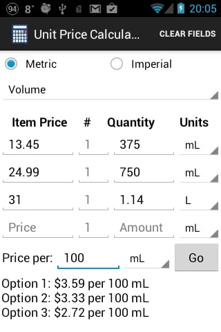 Unit Price Calculator截图4