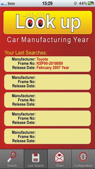 Look Up Car Manufacturing Year截图5