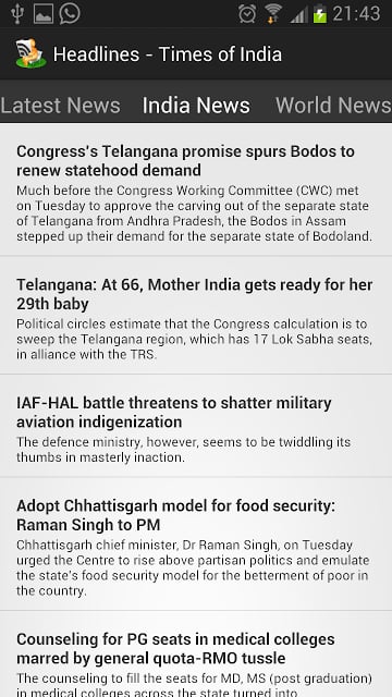 Headlines - Times of India截图1