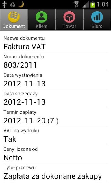 Firemka LITE : szybka faktura截图1