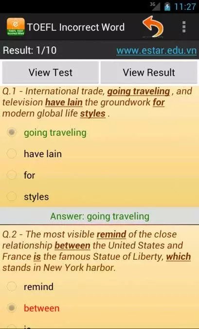 TOEFL Incorrect Word截图2