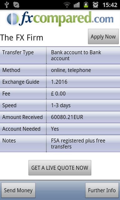 Currency Transfers Compared截图1