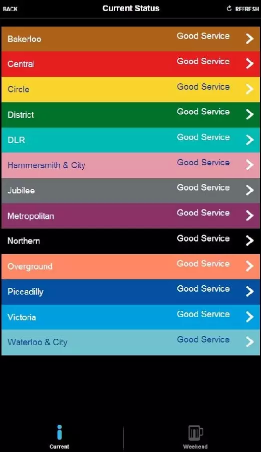 London Tube Status截图2