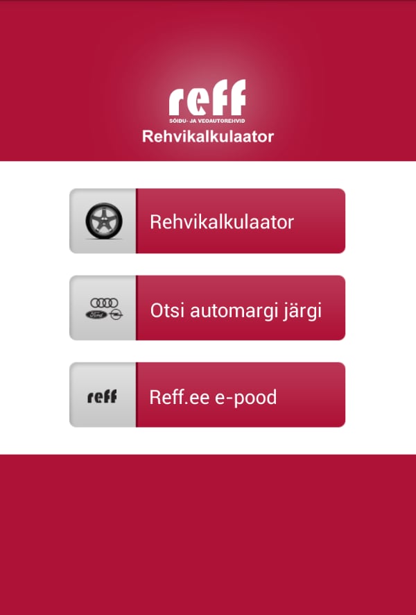 Reff.ee rehvikalkulaator截图1