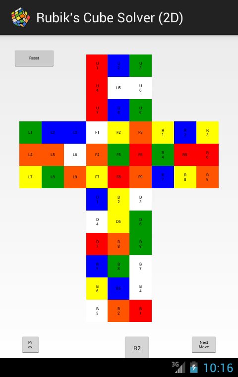 Rubik's Cube Solver (2D)截图3