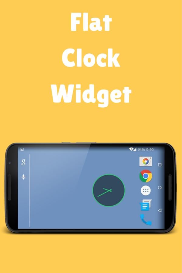 扁平时钟部件:Flat Clock Widget截图1