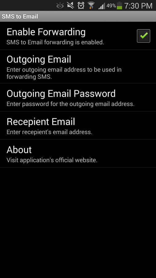 SMS to Email Forwarder截图3