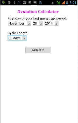 Ovulation Period Calculator截图2
