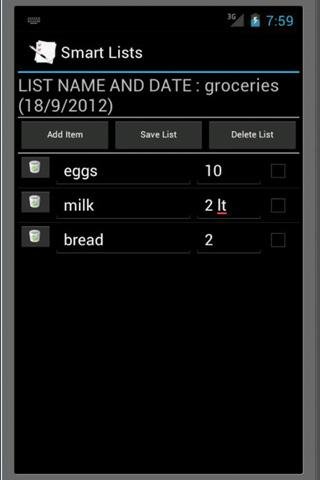 Smart Shopping Lists截图2