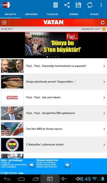 Vatan Gazetesi Droid截图9