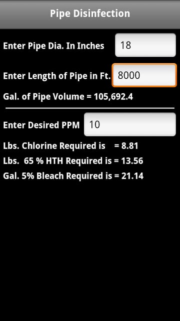 Disinfection Calculations截图1