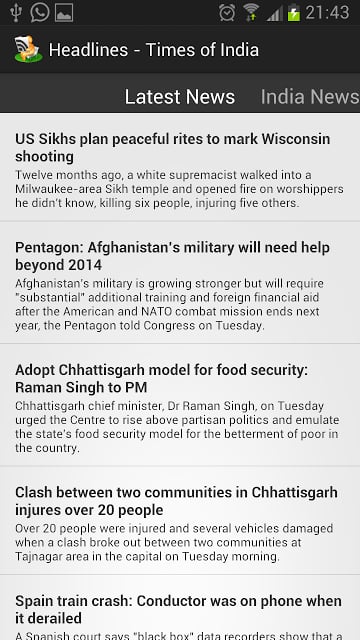 Headlines - Times of India截图2