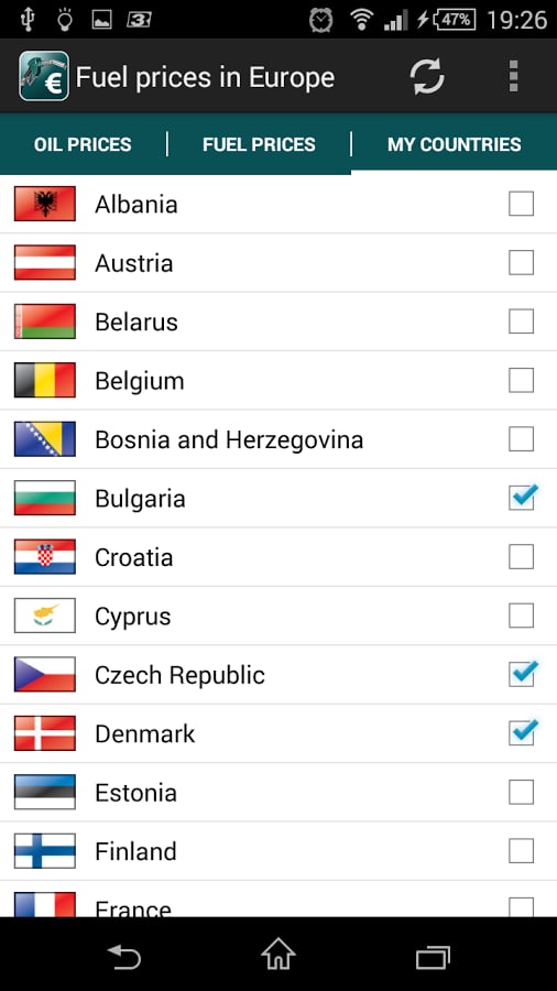 Fuel prices in Europe截图3