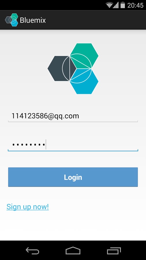 Bluemix Client截图1