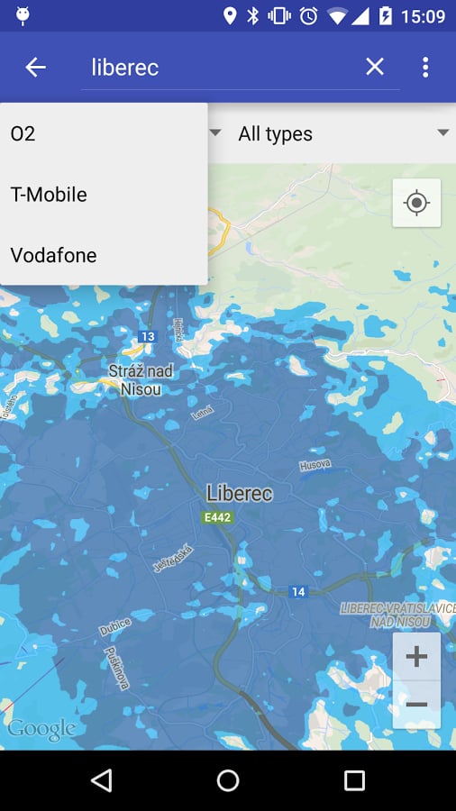 LTE 4G coverage map CZ截图1