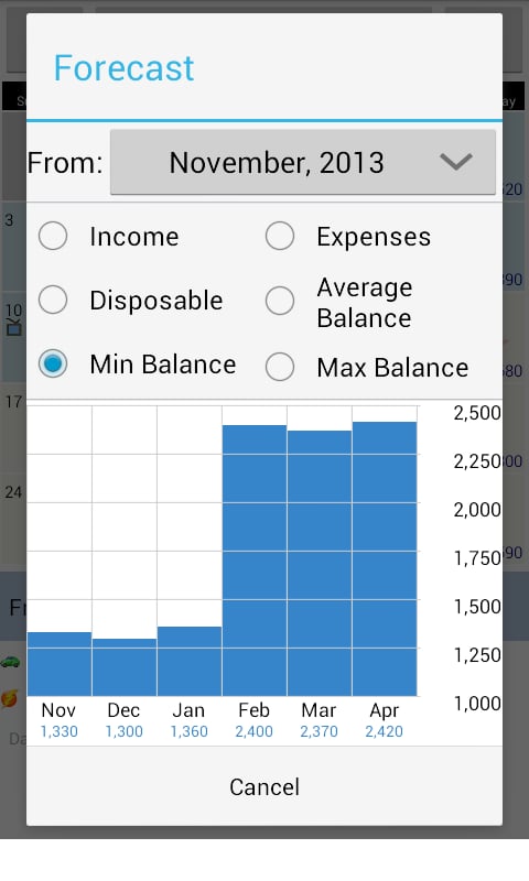 Budget Calendar Lite截图3