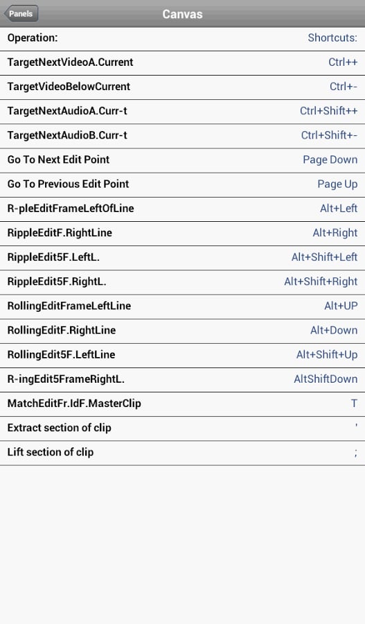 Shortcuts for Premiere P...截图5