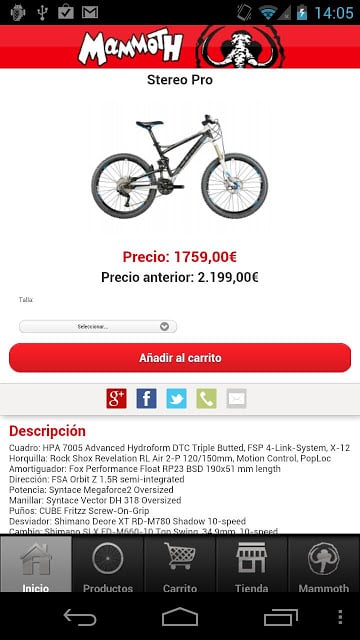 Mammoth Bicicletas截图3