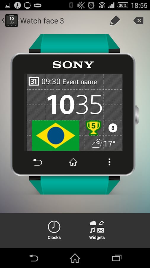 Watchface Brazil (Sony S...截图5