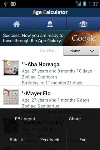 Age &amp; Birthday Calculator FB截图5