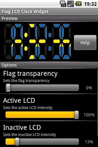 Flag LCD Clock Widget Sw...截图2